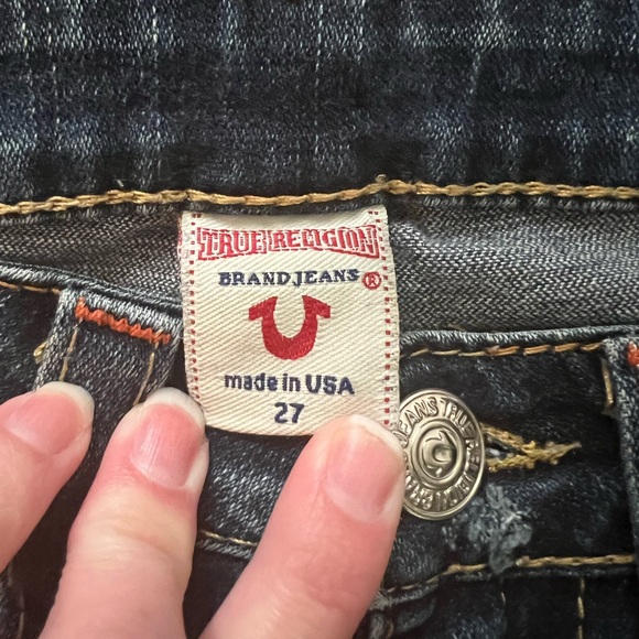 🚫SOLD🚫 Vintage True Religion Joey Low Cut Flare Jeans twisted seam - Picture 3 of 5